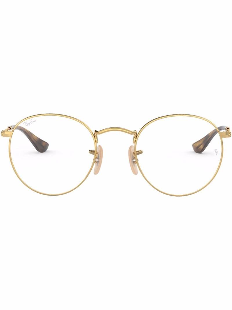 Ray-Ban round-frame metal glasses - Gold von Ray-Ban