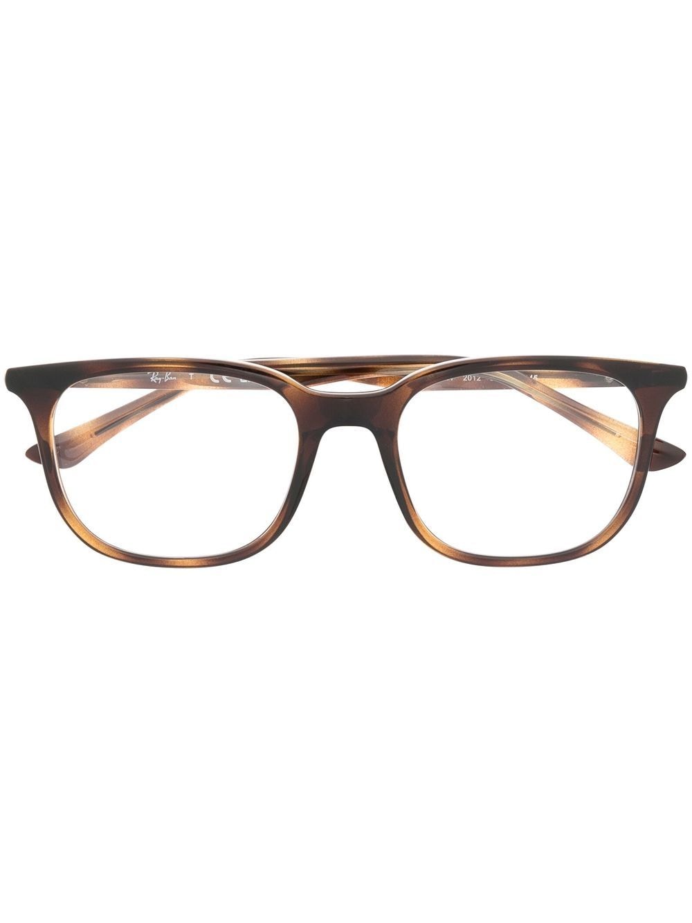 Ray-Ban tortoiseshell-effect square-frame glasses - Brown von Ray-Ban