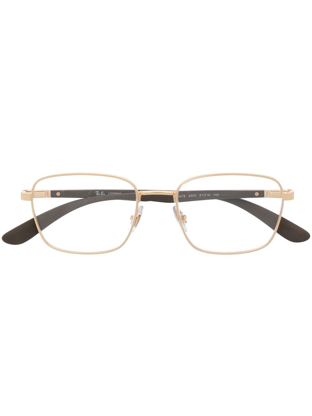 Ray-Ban wayfarer clear-lens glasses - Gold von Ray-Ban