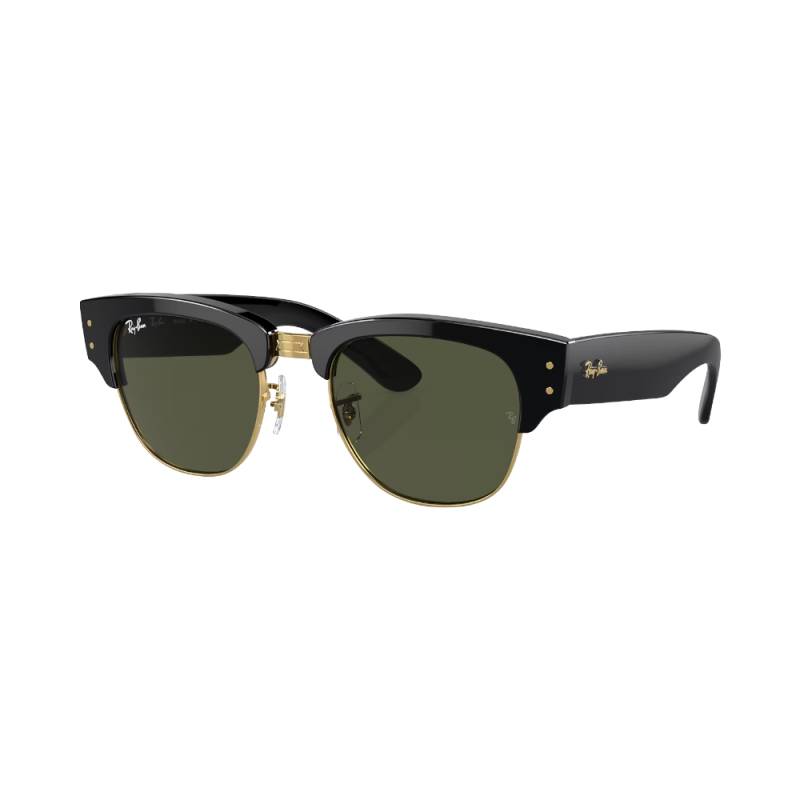 Ray-Ban MEGA CLUBMASTER RB0316S Schwarz auf Gold / Grün M von RayBan