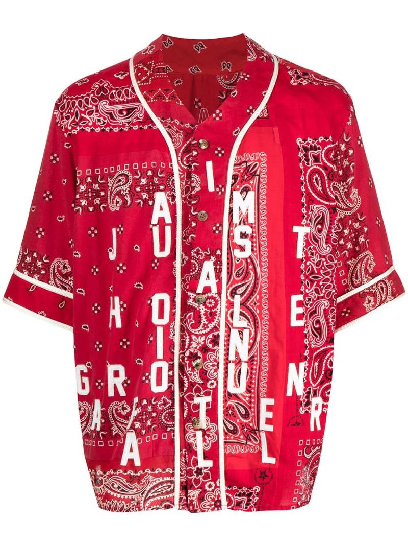 Readymade bandana-print cotton shirt - Red von Readymade