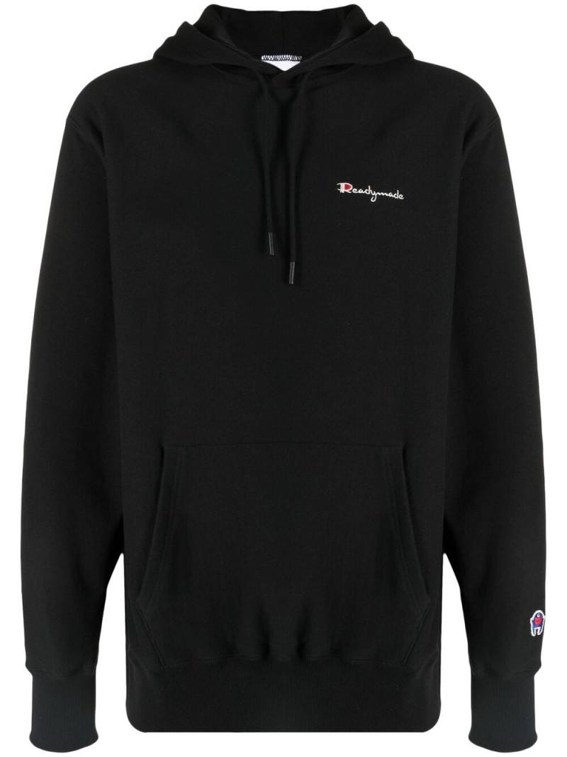 Readymade embroidered hoodie - Black von Readymade
