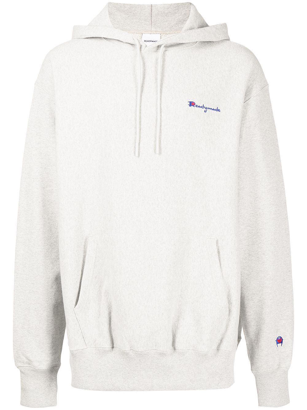 Readymade embroidered logo long-sleeve hoodie - Grey von Readymade