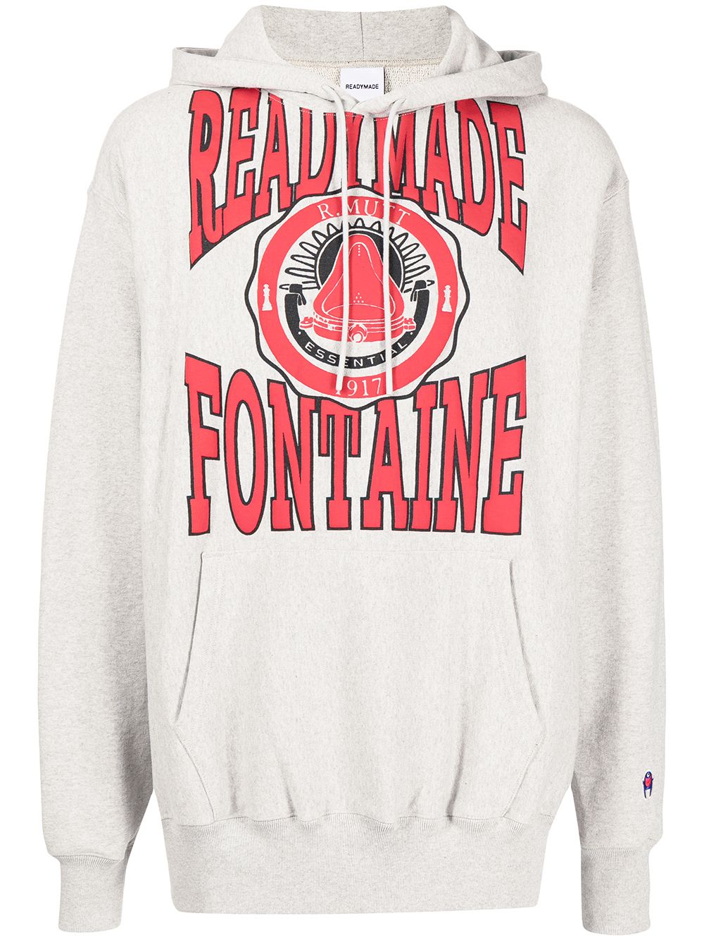 Readymade logo-print long-sleeve hoodie - Grey von Readymade