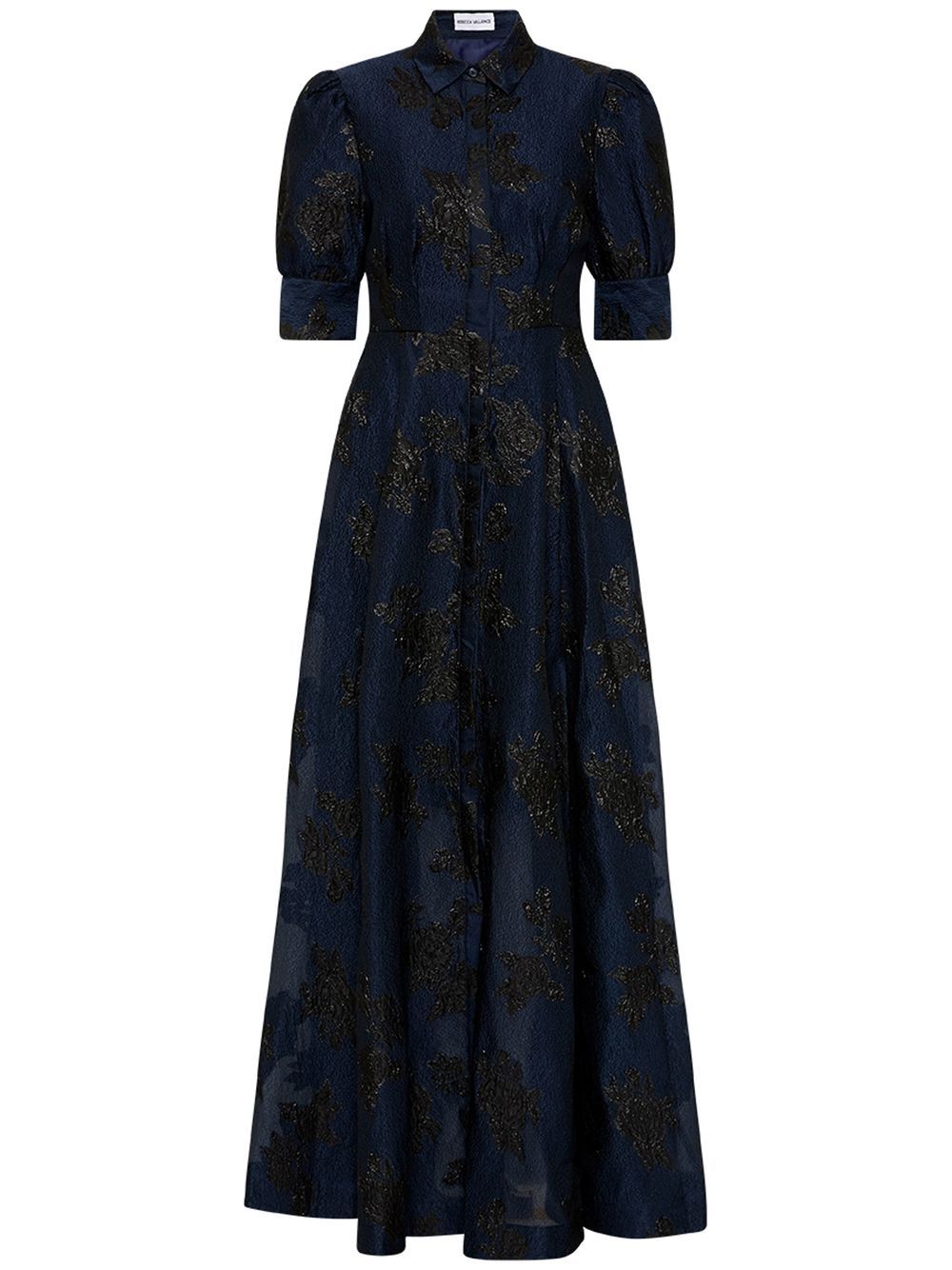 Rebecca Vallance Antoinette floral-jacquard gown - Blue von Rebecca Vallance