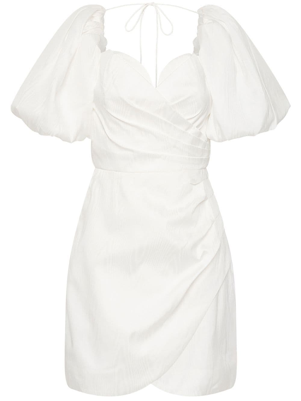 Rebecca Vallance Chene puff-sleeved mini dress - White von Rebecca Vallance