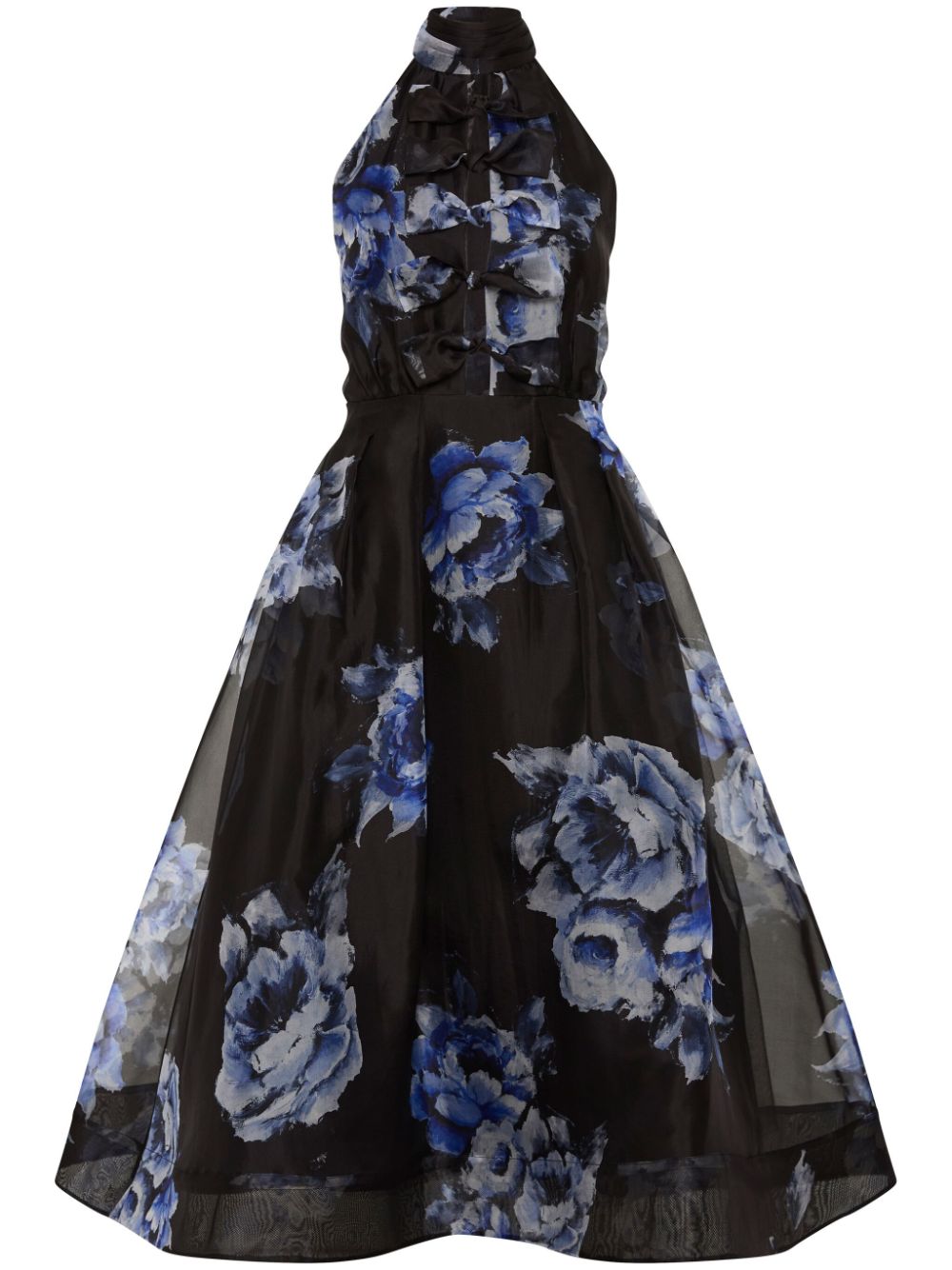 Rebecca Vallance Florentine floral-print silk-chiffon dress - Blue von Rebecca Vallance
