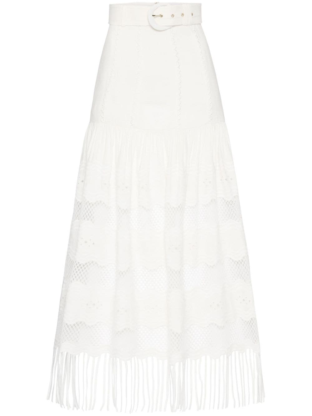 Rebecca Vallance Giovanni panelled midi skirt - White von Rebecca Vallance