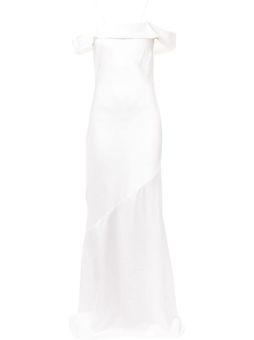 Rebecca Vallance Olivia off-shoulder slip gown - White von Rebecca Vallance