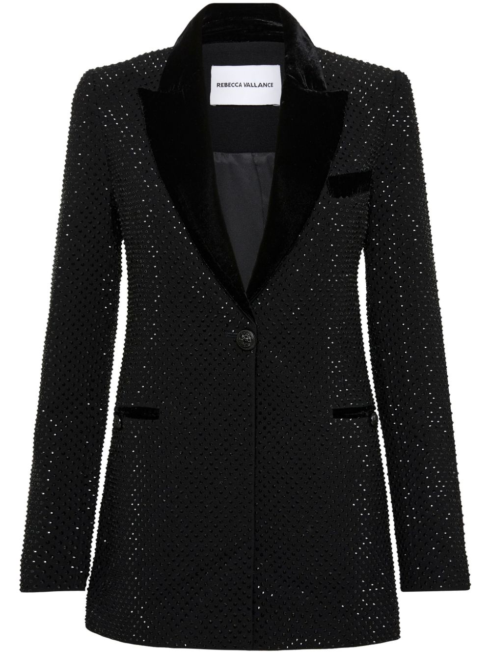 Rebecca Vallance Priscilla crystal-embellished blazer - Black von Rebecca Vallance