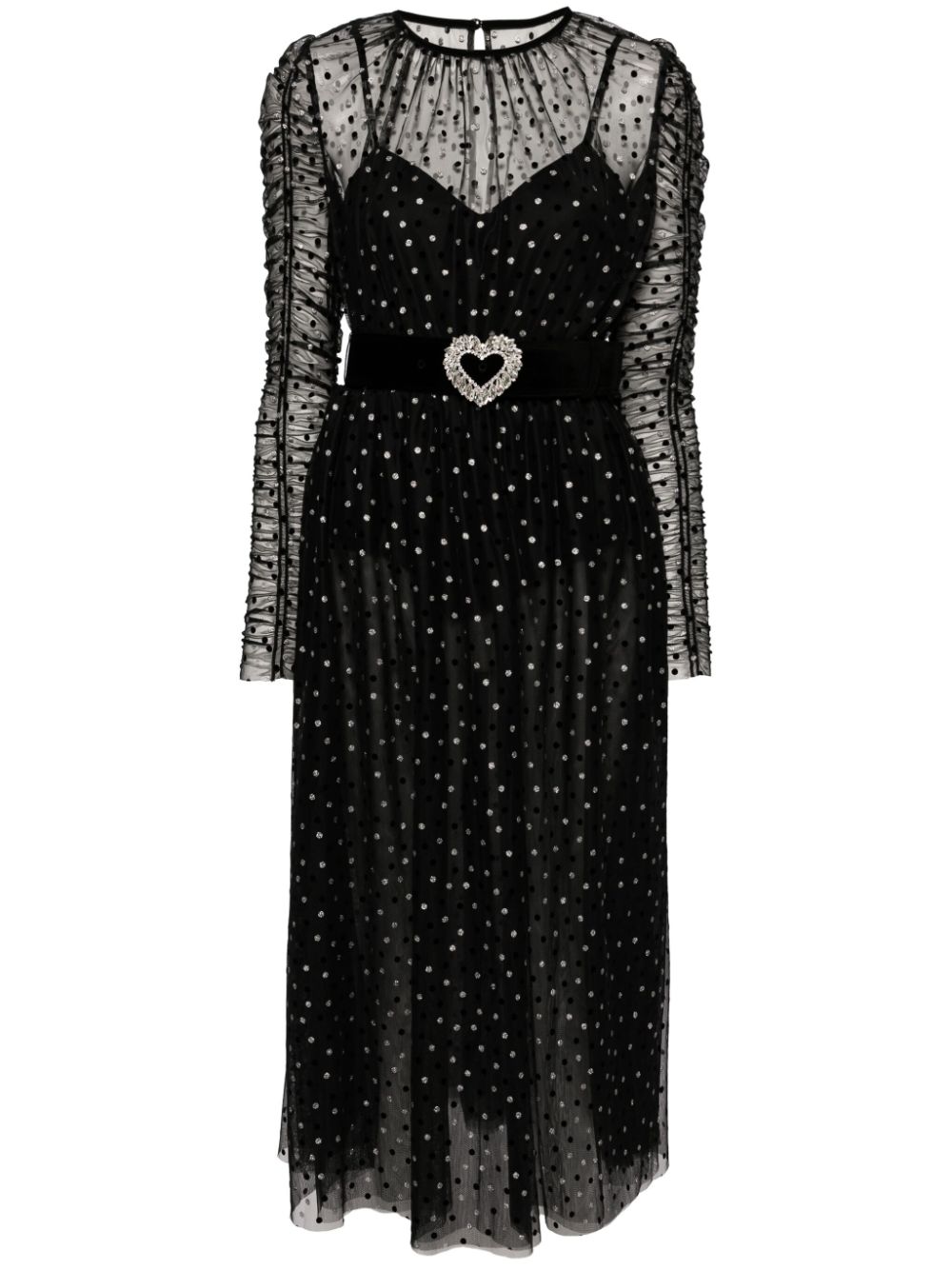 Rebecca Vallance Whitney polka-dot tulle dress - Black von Rebecca Vallance