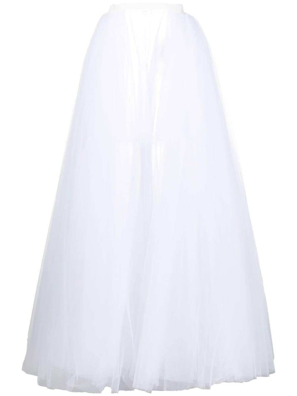 Rebecca Vallance tulle-netted long skirt - White von Rebecca Vallance