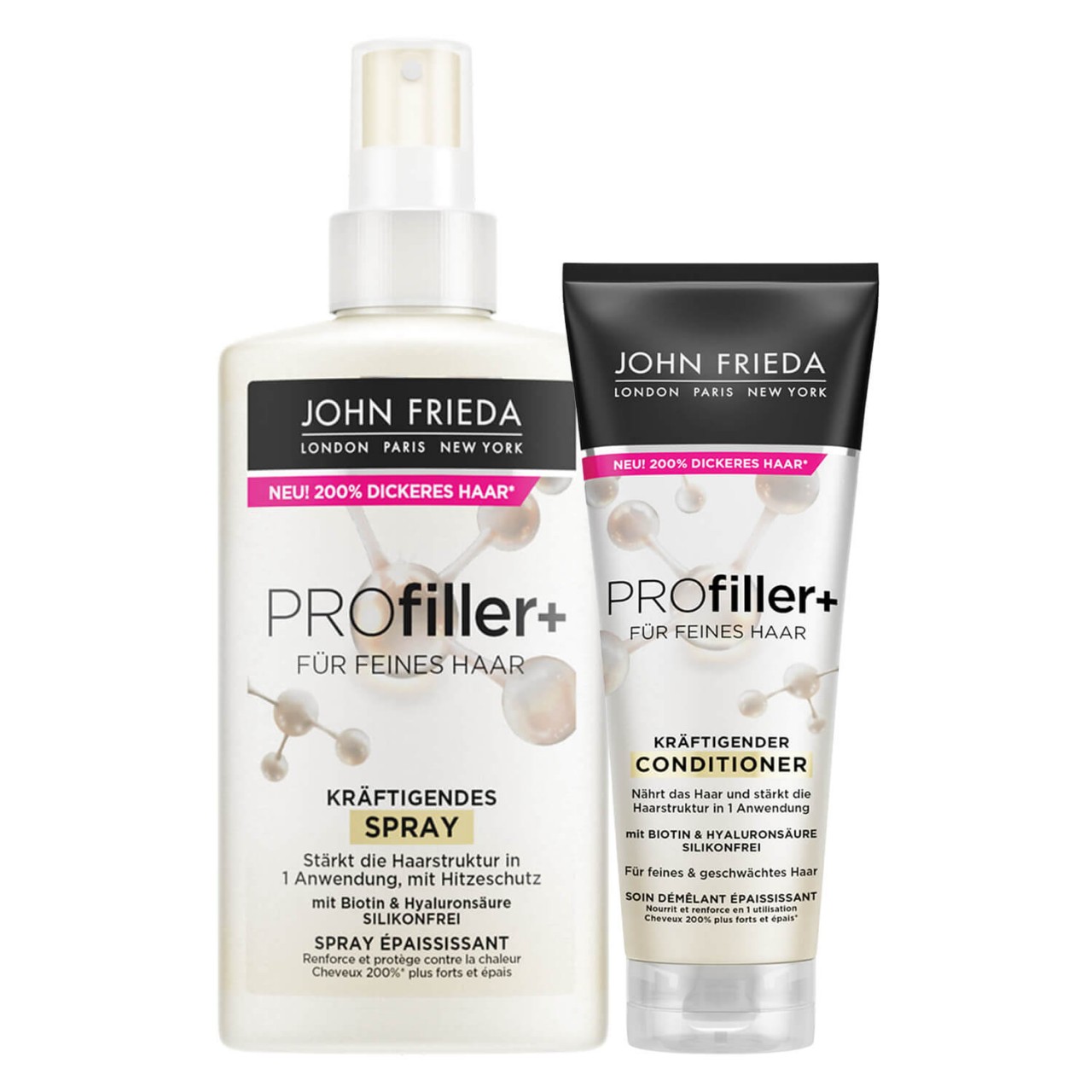 PROFiller+ - Spray & Mini-Conditioner Duo von John Frieda