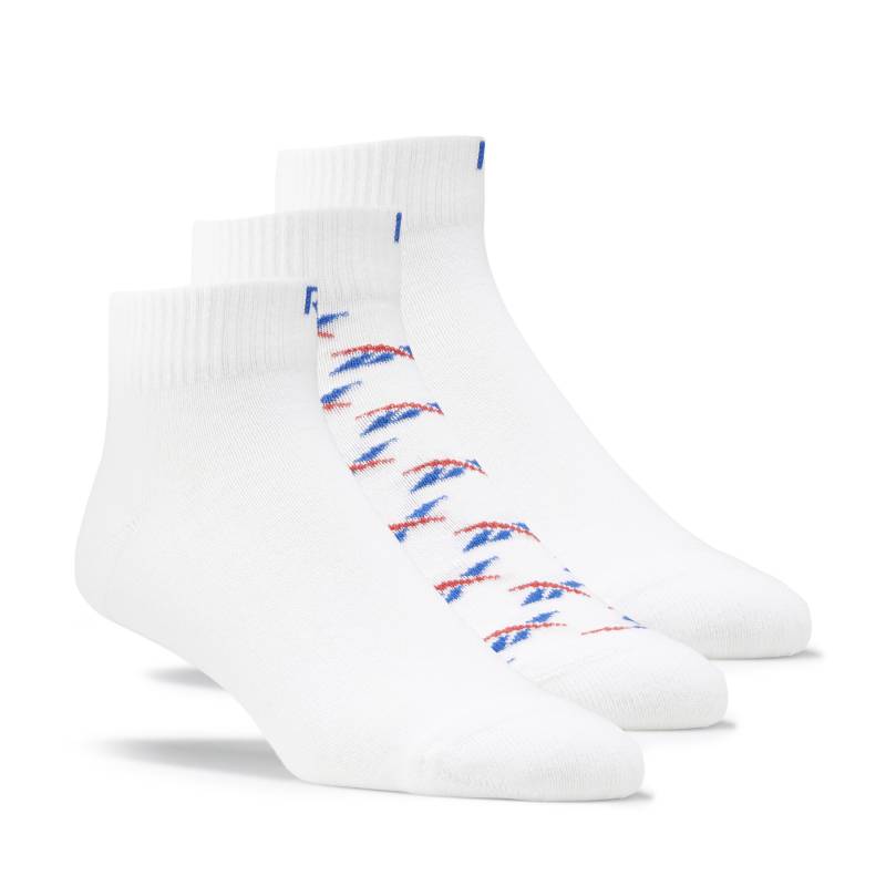 Niedrige Unisex Socken Reebok Classics Ankle Socks 3 Pairs GD1030 white/vector blue/vector red von Reebok