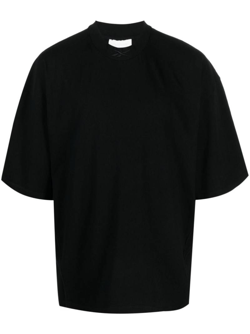 Reebok logo-embroidered cotton T-shirt - Black von Reebok