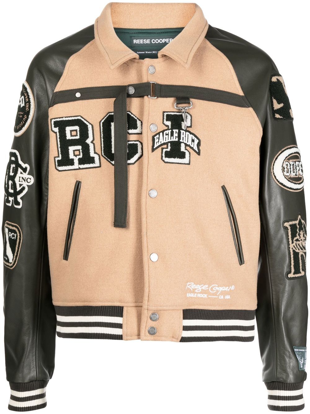 Reese Cooper embroidered-logo panelled jacket - Green von Reese Cooper