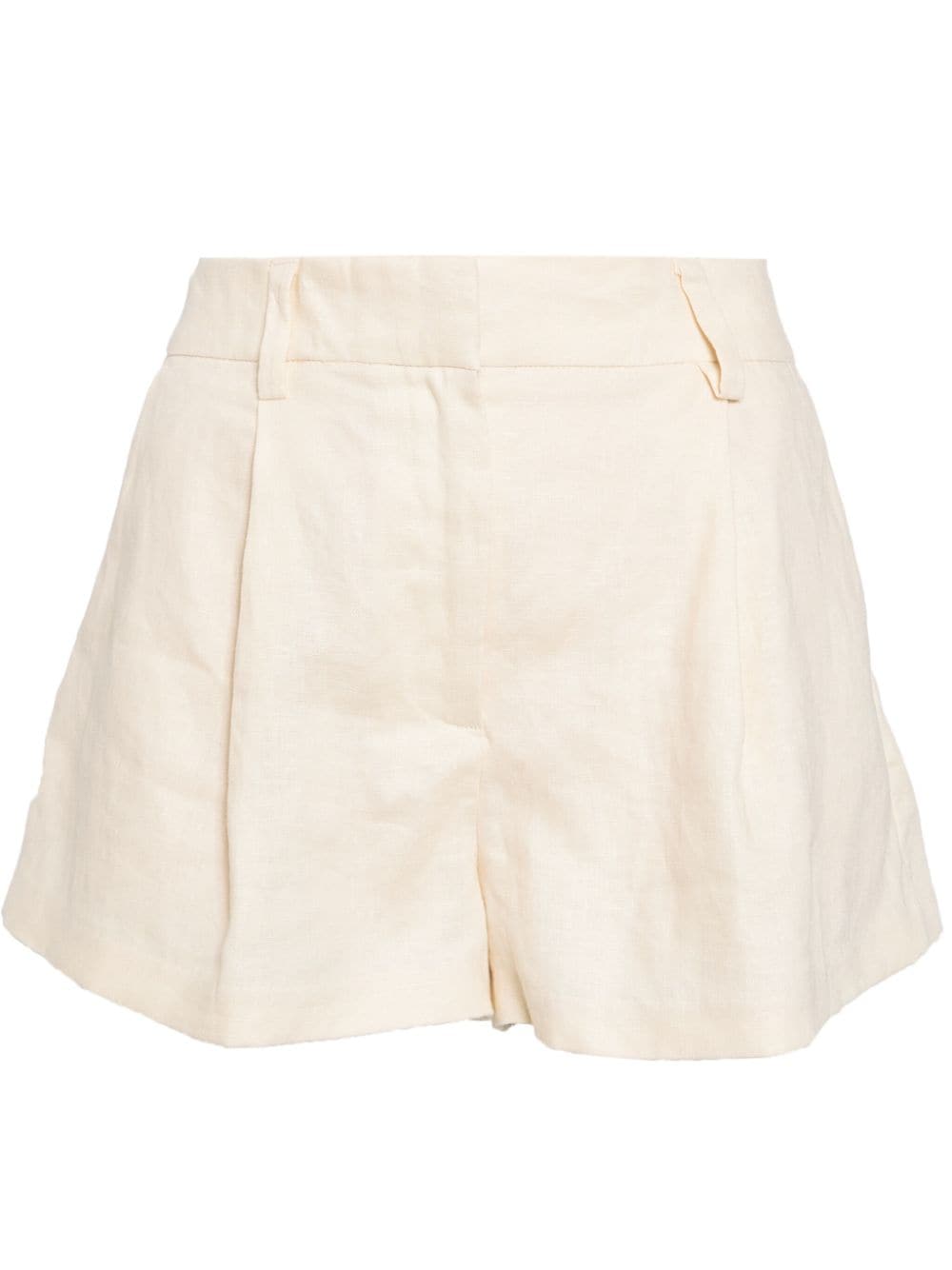 Reformation Alex pleat-detail linen shorts - Neutrals von Reformation