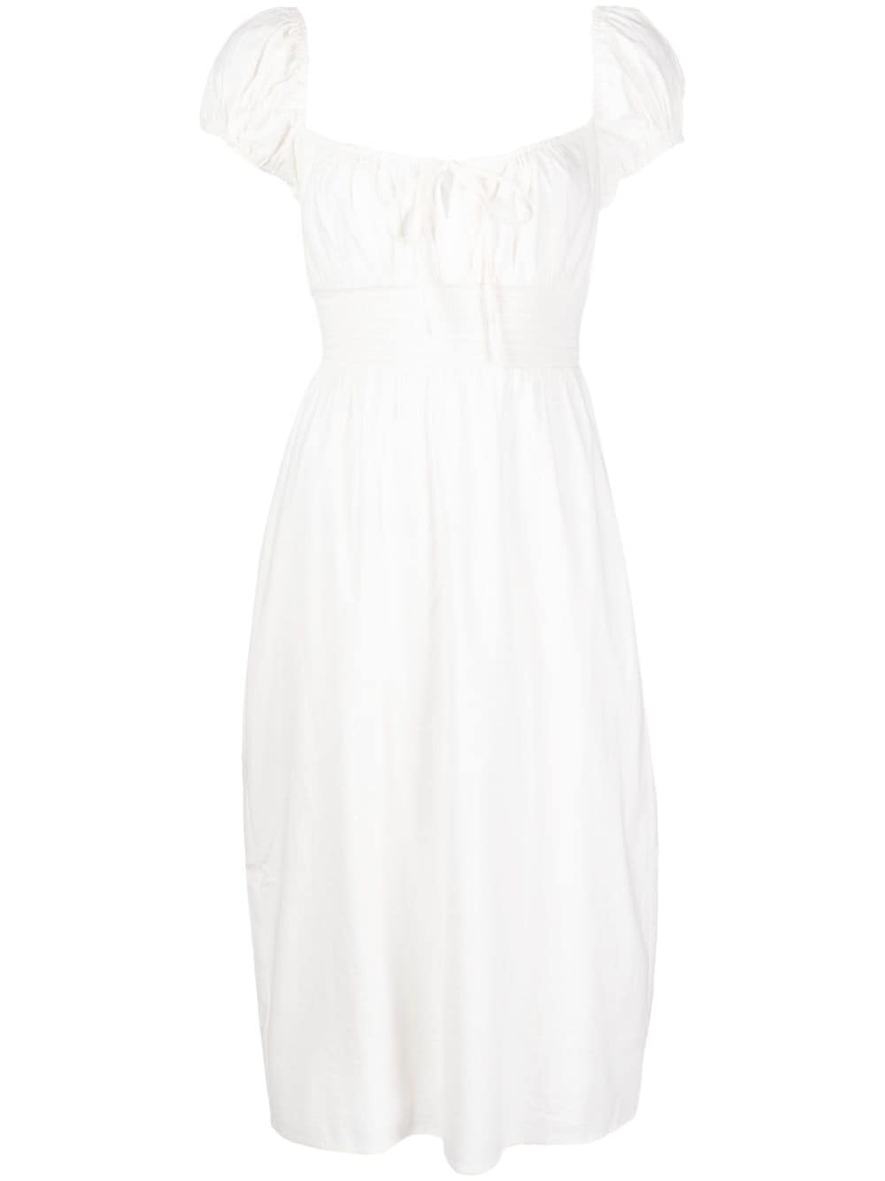 Reformation Arna front tie-fastening midi dress - White von Reformation