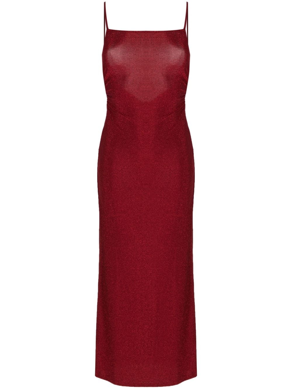 Reformation Breslin square-neck midi dress - Red von Reformation