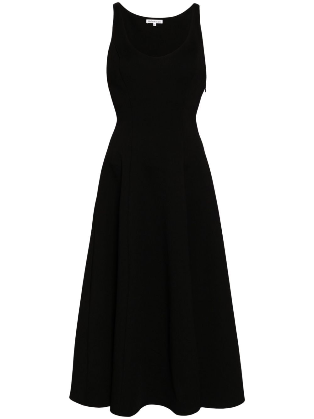 Reformation Mikol A-line midi dress - Black