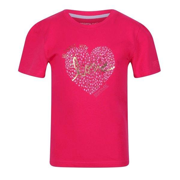 Bosley V Tshirt Jungen Dunkelrosa 164 von Regatta