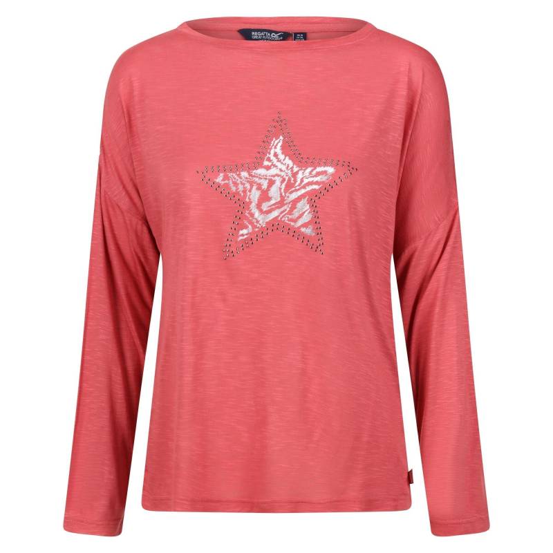 Carlene Tshirt Langärmlig Damen Rot Bunt 40 von Regatta