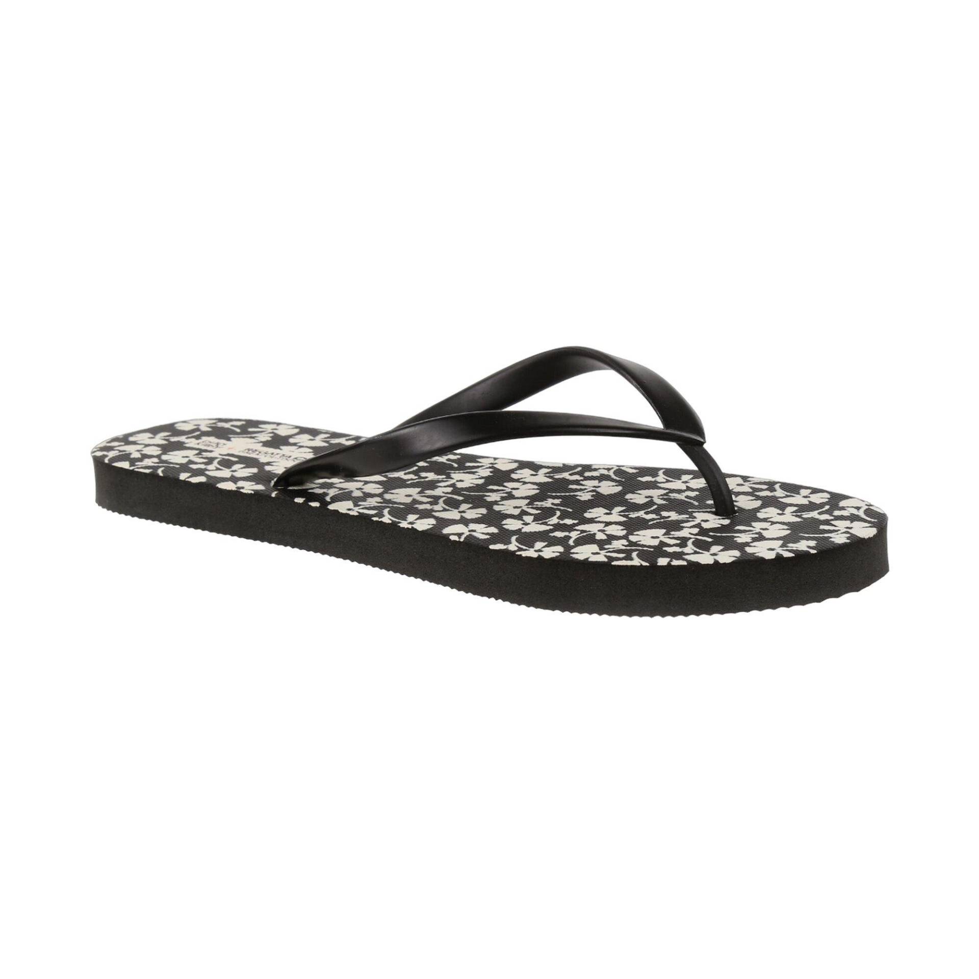 Flipflops Orla Kiely, Petersilie Damen Schwarz 39 von Regatta