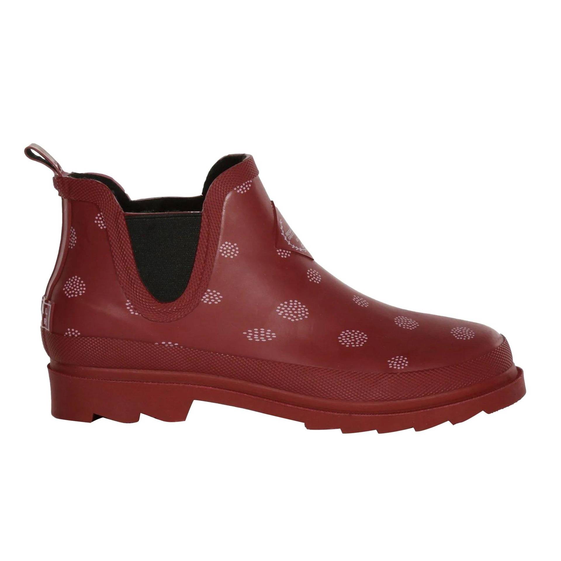 Gummistiefel Harper Cosy, Punktemuster Damen Dunkelrot 36 von Regatta