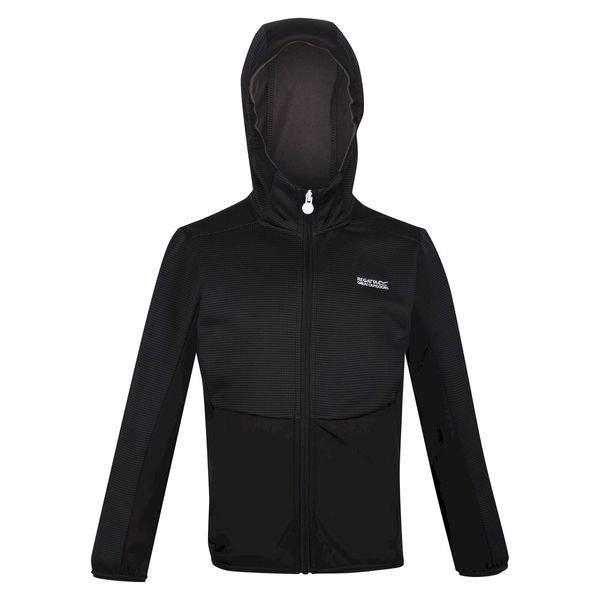 Highton Fleecejacke Durchgehender Reißverschluss Jungen Schwarz 104 von Regatta