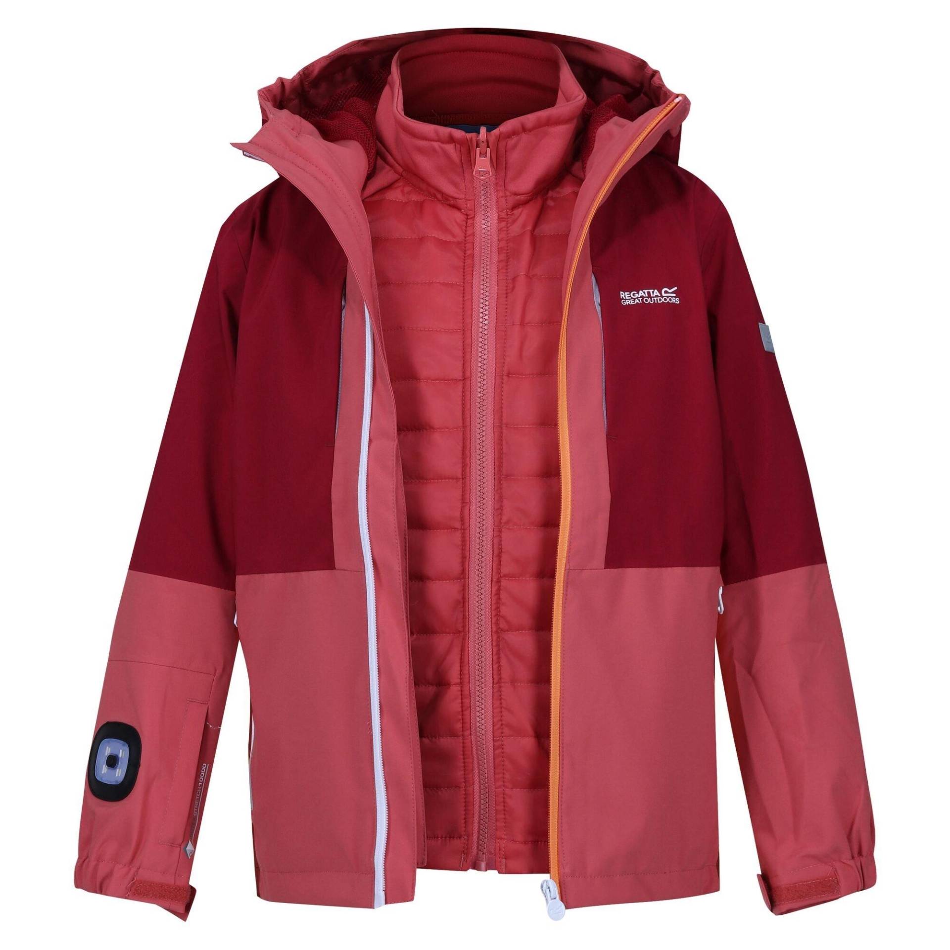 Hydrate Viii Jacke, Wasserfest 3 In 1 Mädchen Rot Bunt 158 von Regatta