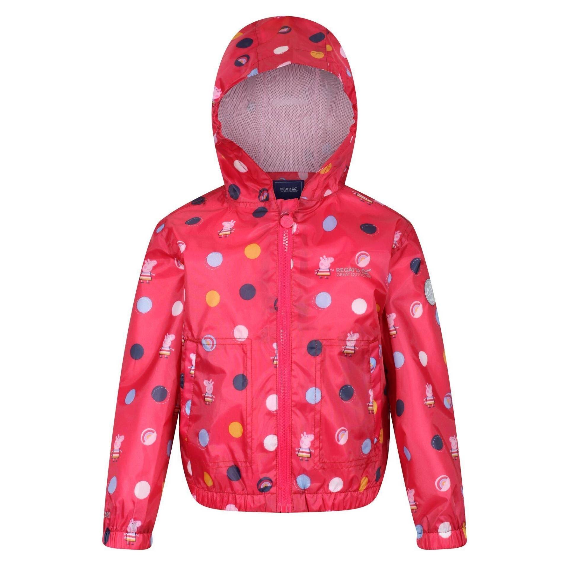 Jacke, Wasserfest, Mit Kapuze Unisex Rot Bunt 110 von Regatta