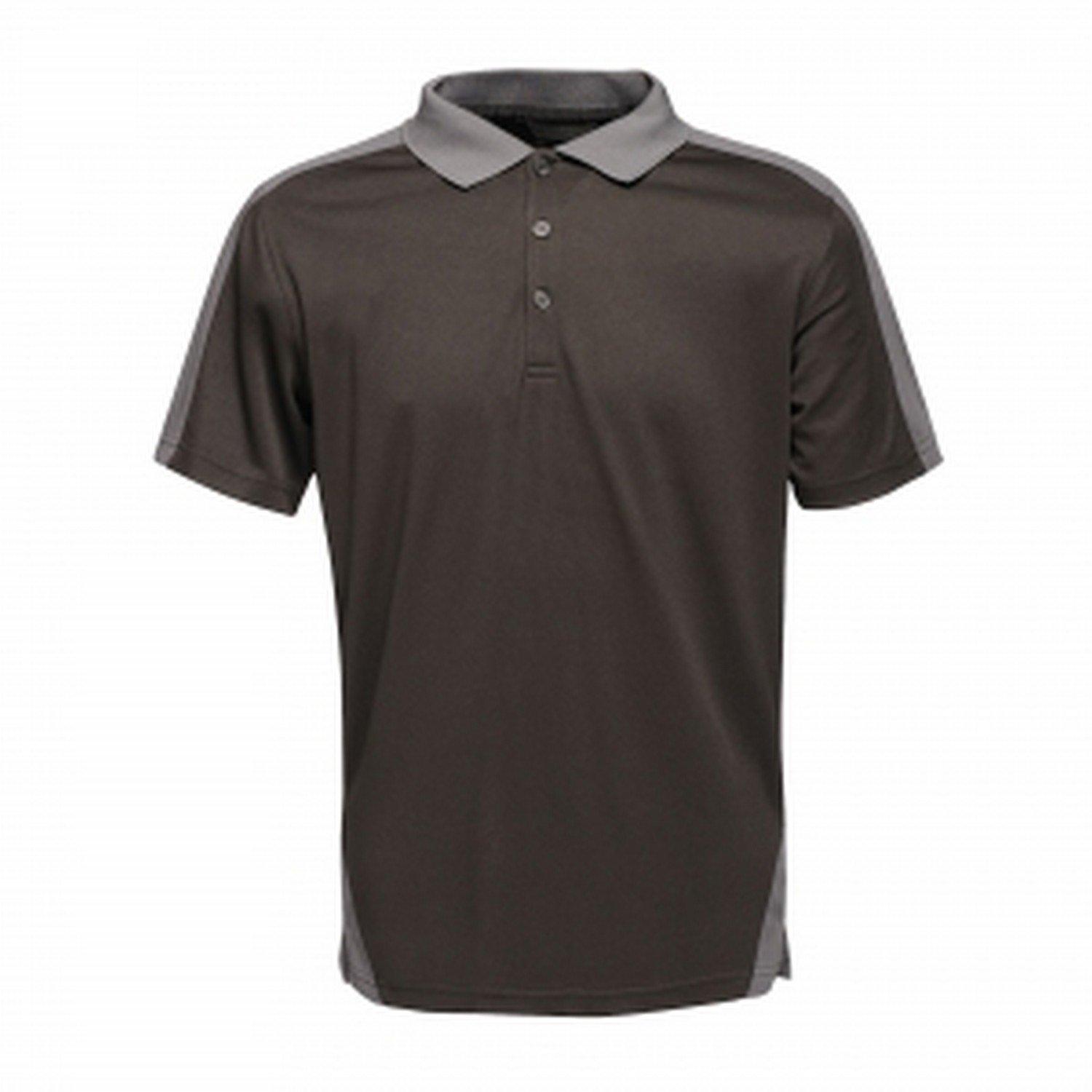 Kontrast Coolweave Polo-hemd Herren Schwarz XXS von Regatta