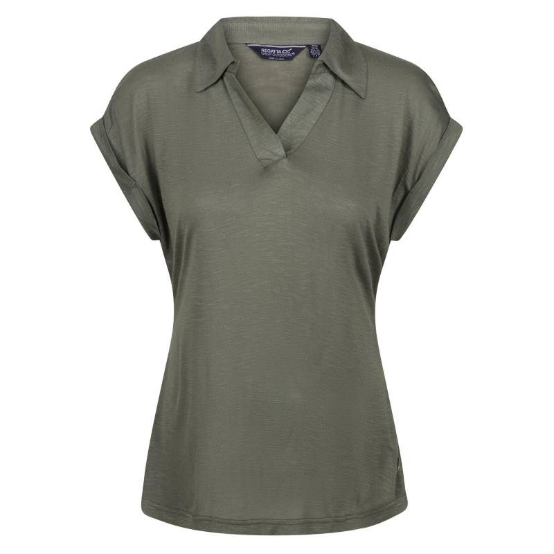 Lupine Tshirt Mit Kragen Damen Grau 40 von Regatta