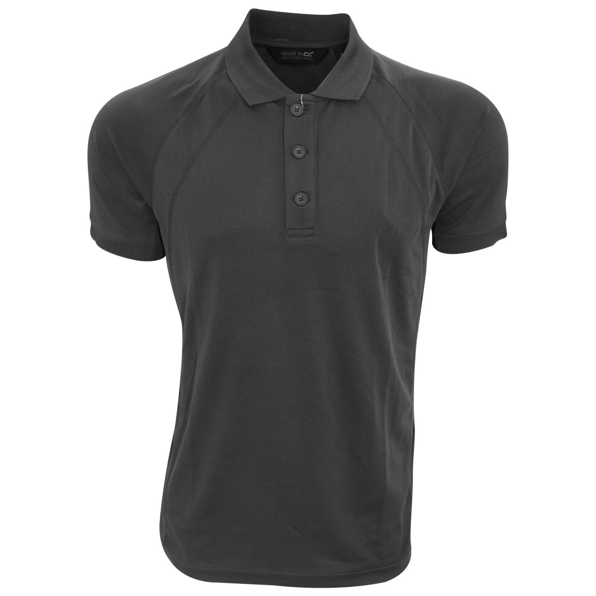 Hardwear Coolweave Kurzarm Polo Shirt Herren Schwarz XS von Regatta