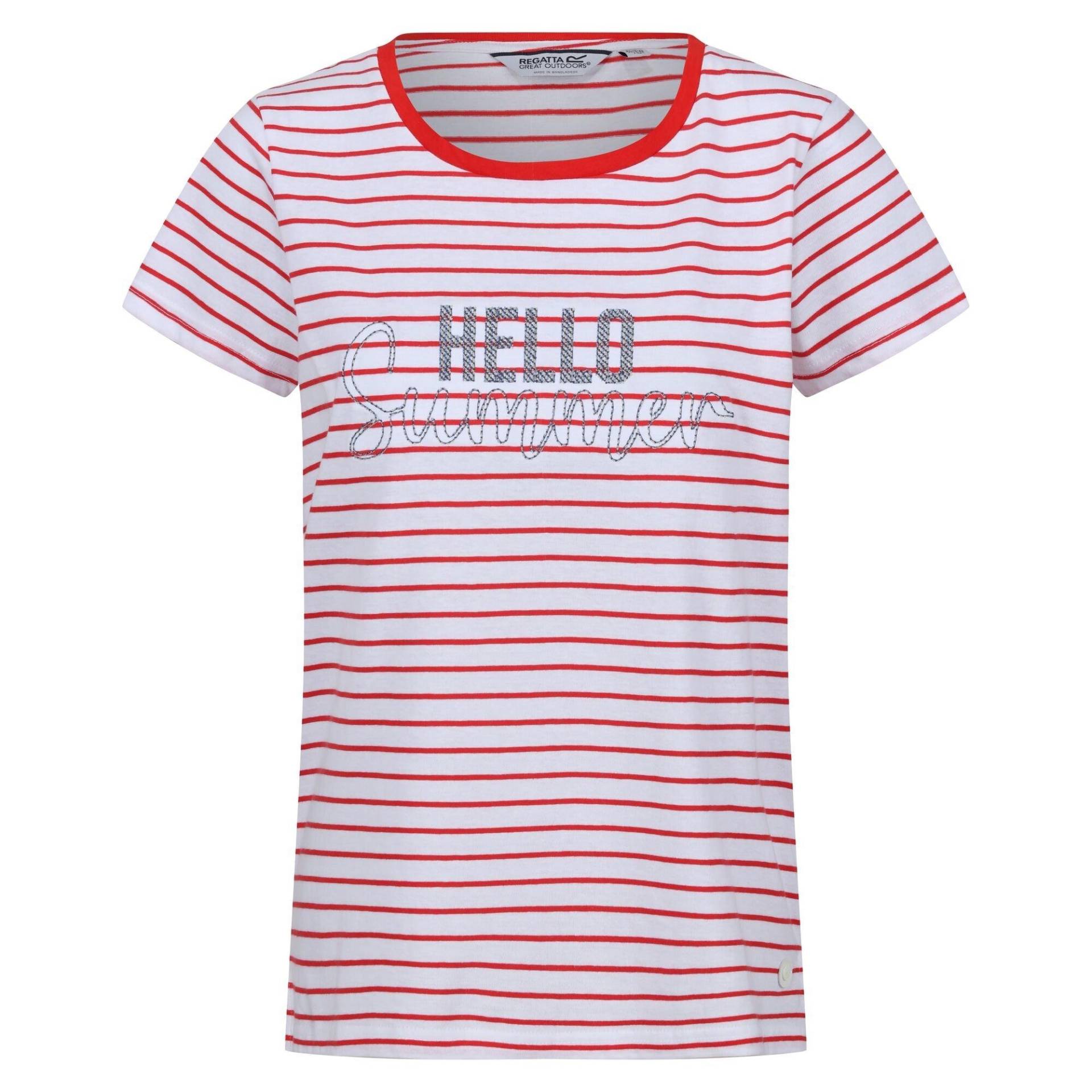 Odalis Ii Hello Summer Tshirt Damen Weiss 34 von Regatta