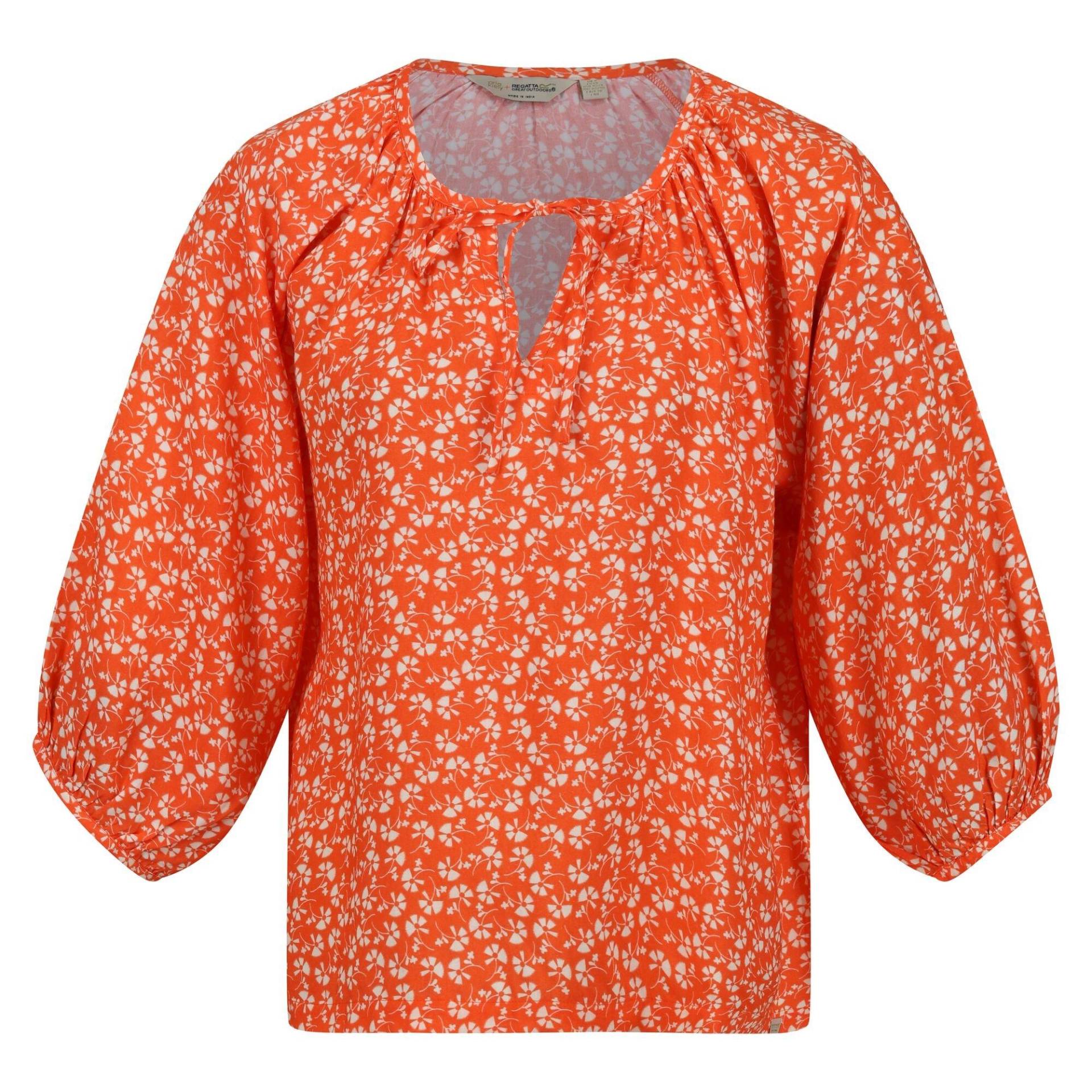 Orla Kiely Bluse Krawattenkragen Damen Rot Bunt 38 von Regatta