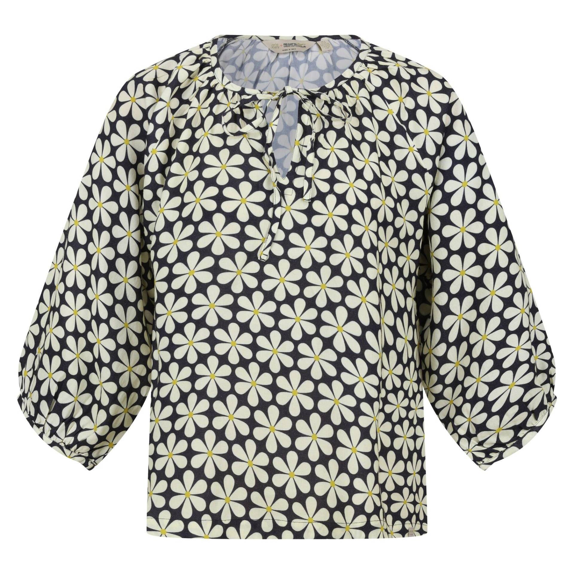 Orla Kiely Bluse Krawattenkragen Damen Schwarz 36 von Regatta