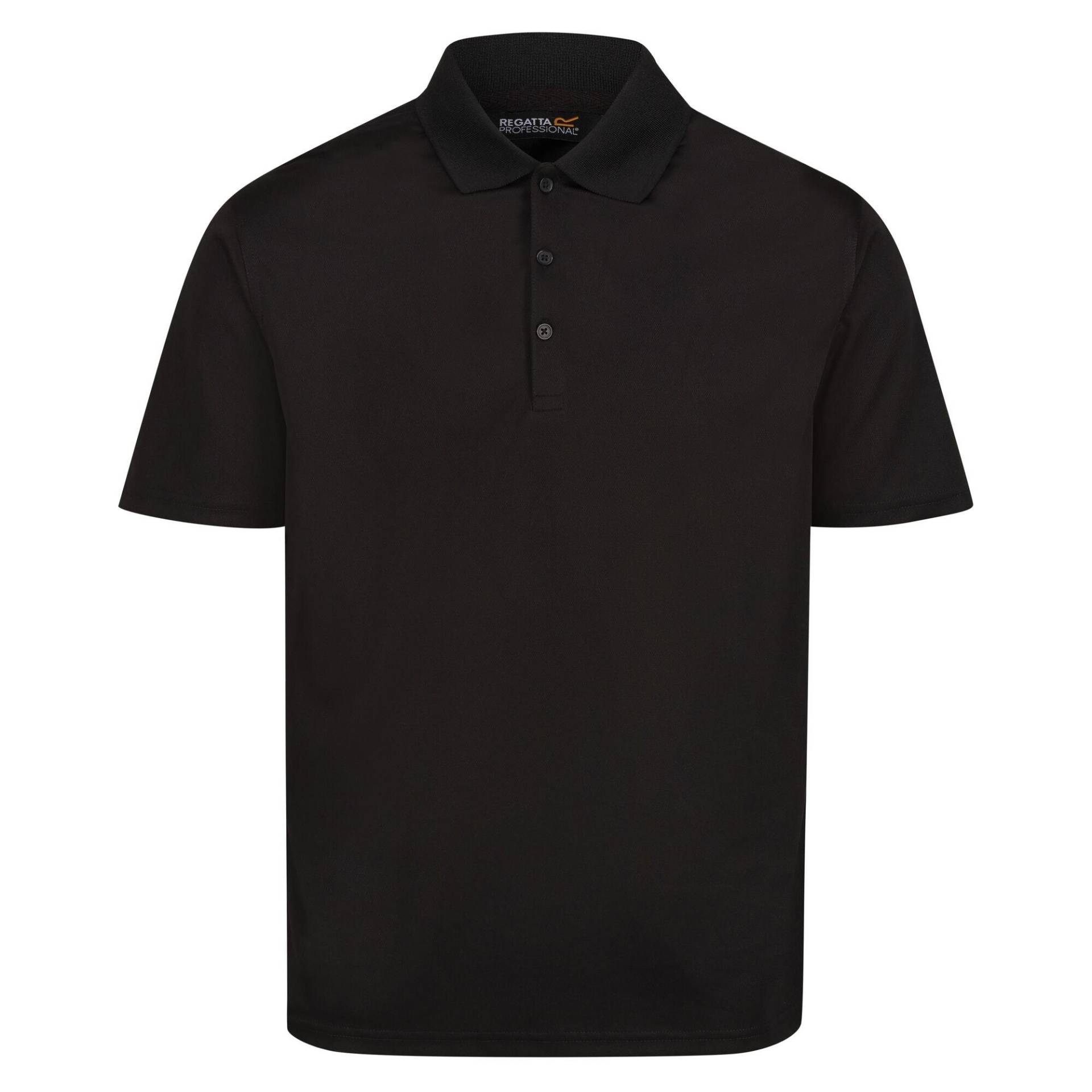 Pro Poloshirt Feuchtigkeitsabweisend Herren Schwarz L von Regatta