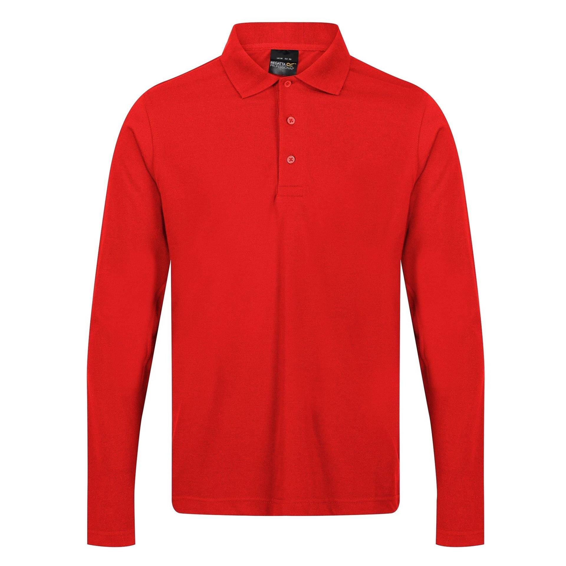Pro Poloshirt Langärmlig Herren Rot Bunt 3XL von Regatta
