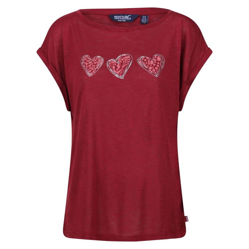 Roselynn Tshirt Damen Dunkelrot 34 von Regatta