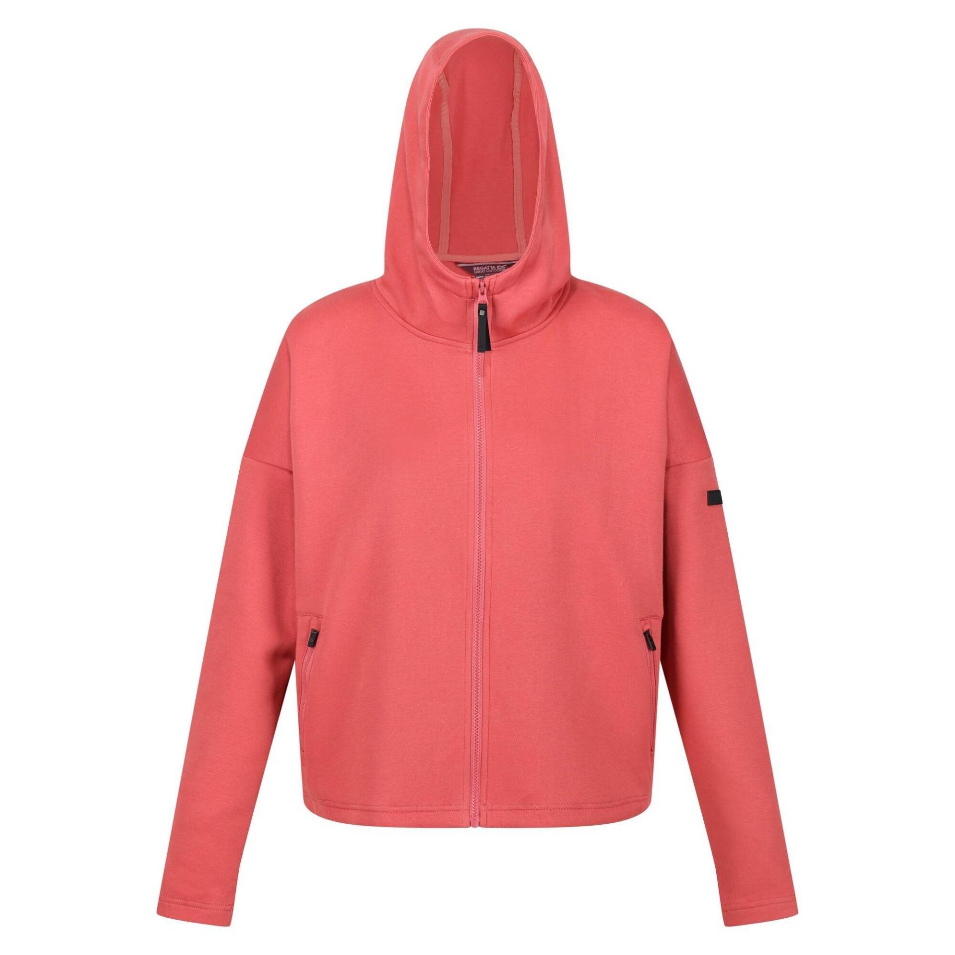 Rossall Hoodie Mit Durchgehendem Reißverschluss Damen Rot Bunt 34 von Regatta