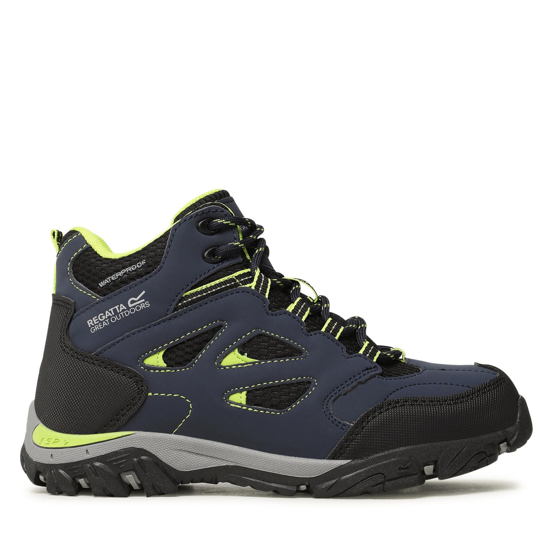 Trekkingschuhe Regatta Holcombe Iep Mid Jnr RKF573 Navy/Lime Punch 9TD von Regatta