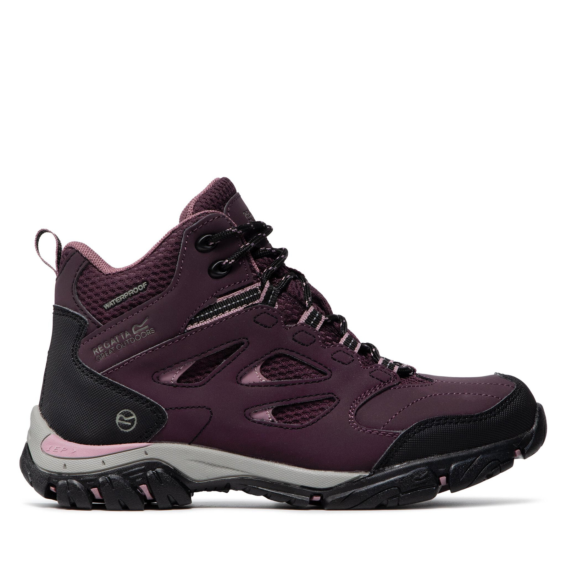 Trekkingschuhe Regatta Lady Holcombe Iep Mid RWF573 Dark Burgundy/Black QFE von Regatta