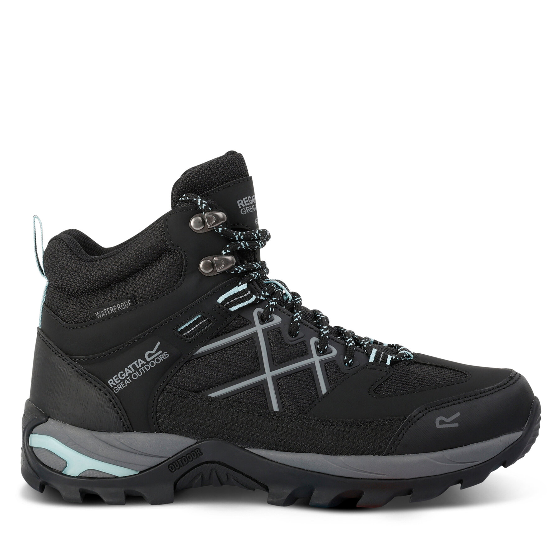 Trekkingschuhe Regatta LdySamarisIIIBoot RWF834 Black/Bleached Aqua UV8 von Regatta