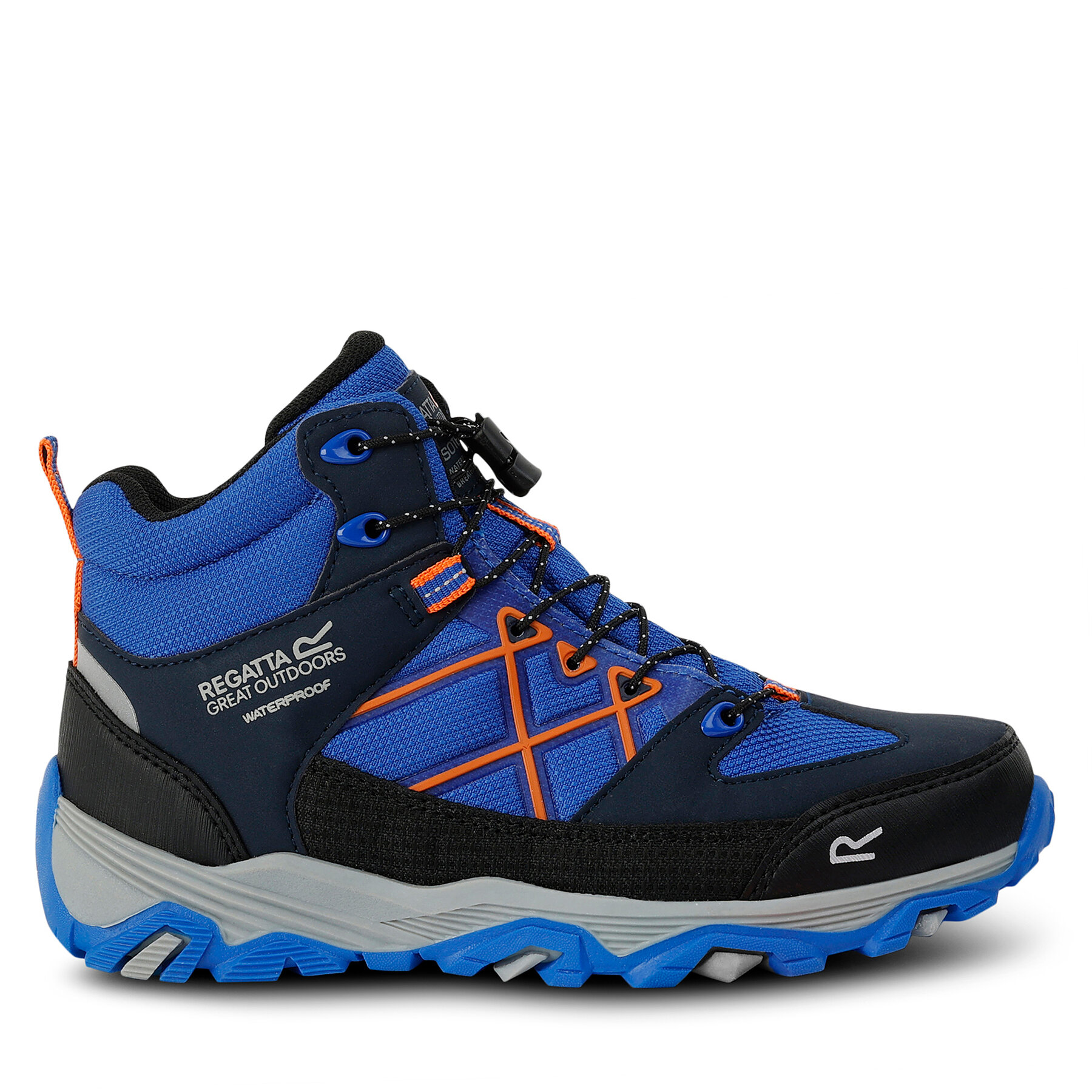 Trekkingschuhe Regatta Samaris III Jnr RKF834 Oxford Blue/Orange KA3 von Regatta