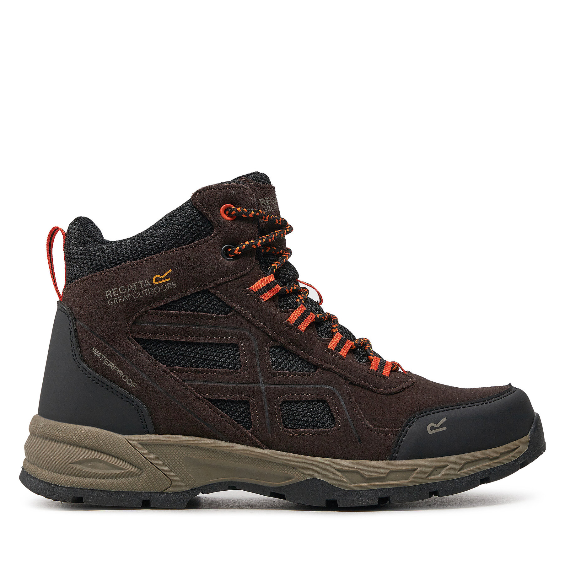 Trekkingschuhe Regatta VendeavorSuede Bt RMF836 Peat / Blaze Orange 2BV von Regatta