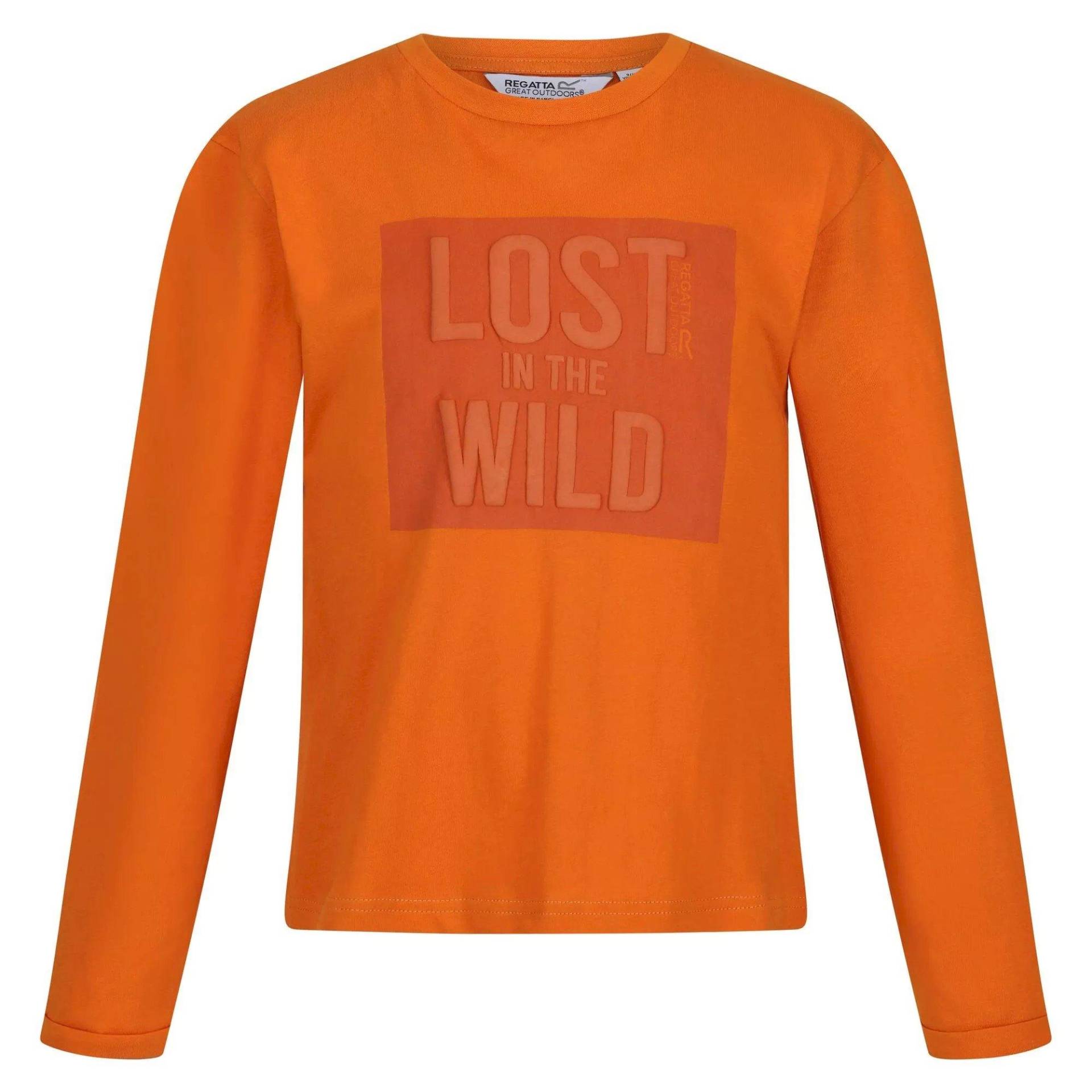 Wenbie Iii Tshirt Langärmlig Mädchen Orange Bunt 128 von Regatta