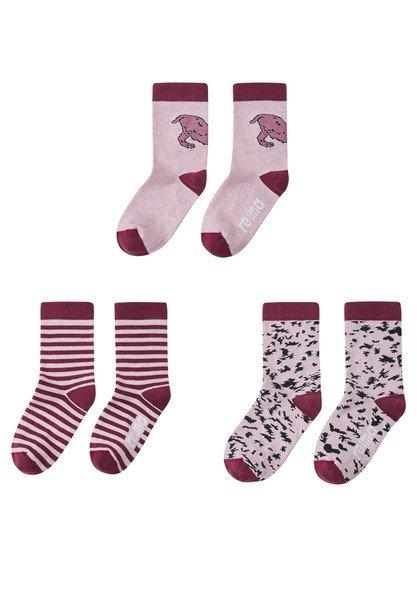 Kinder Socken 3er Pack Tassukas Old Rose Unisex Rosa 22/25 von Reima