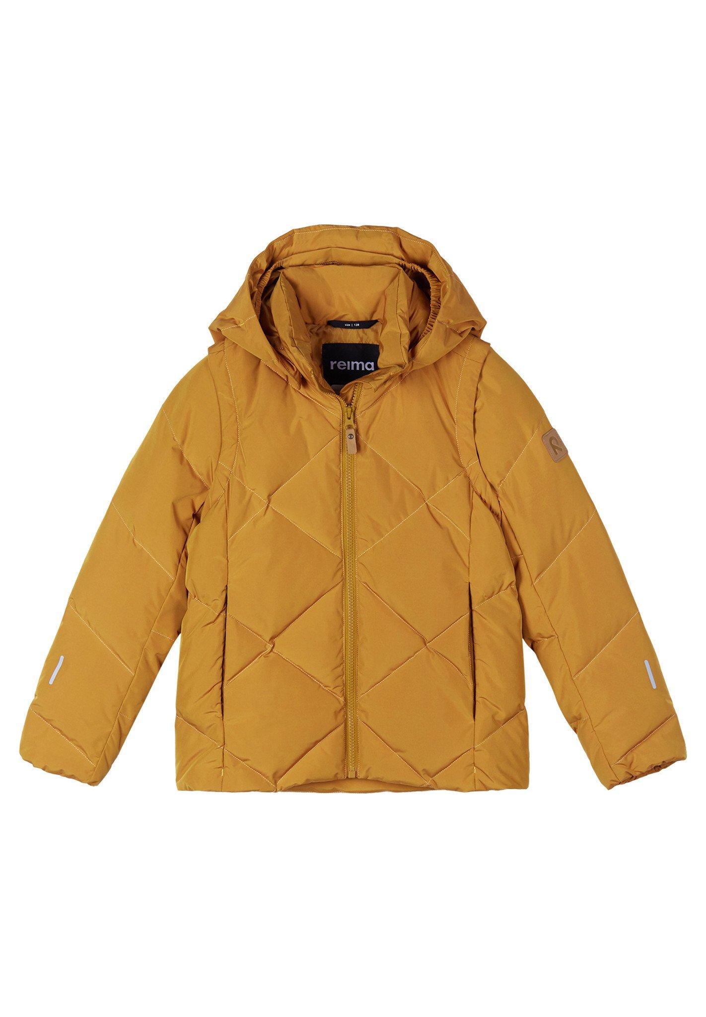 Kinder Daunenjacke 2in1 Paahto Golden Brown Jungen Gelb 152 von Reima