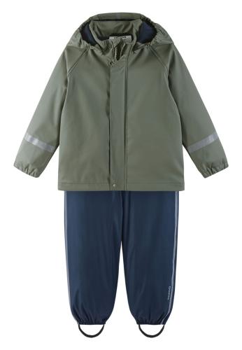 Reima Tipotella Kleinkinder Regen-Outfit - greyish green (Grösse: 92 cm) von Reima